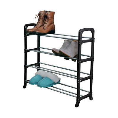 Addis 4 Tier Shoe Rack – Metal/Grey image(1)