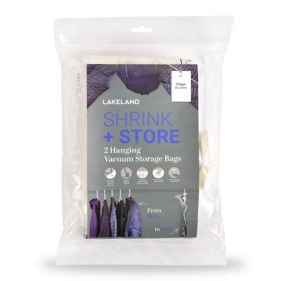 2 Lakeland Shrink & Store Hanging Vacuum Bags