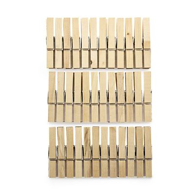 36 Simply Lakeland Wooden Pegs