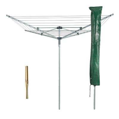 Lakeland 40m Lift and Lock Rotary Airer with Cover