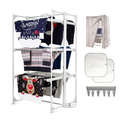 Dry:Soon Deluxe 3-Tier Heated Airer and Accessories Offer Bundle
