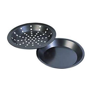 Perforated pie outlet pan