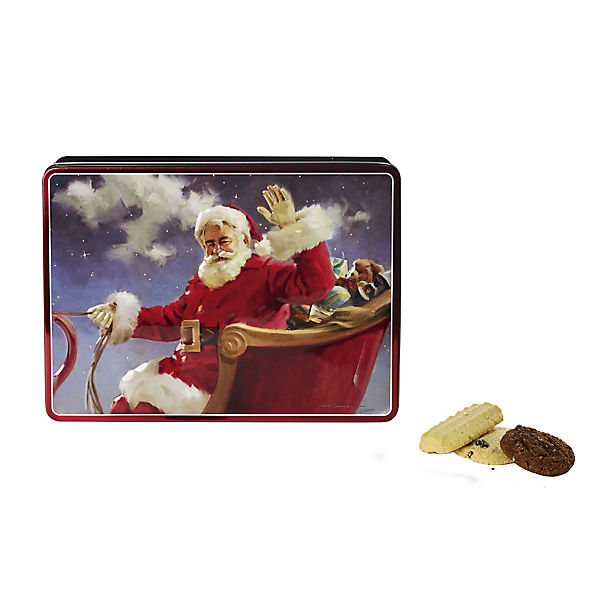 Santa on a Sleigh Biscuit Tin image()
