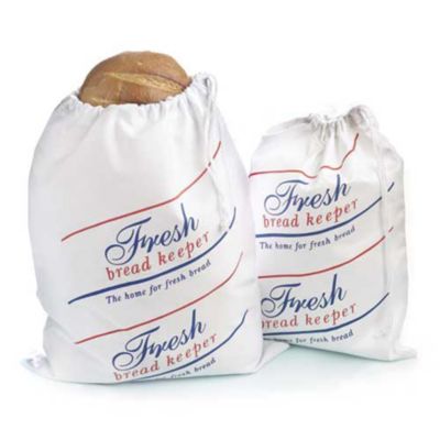 Drawstring Cotton Bread Loaf Storage Bag Large Size