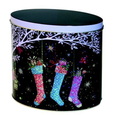 Glitter Stockings Biscuit Tin image(1)