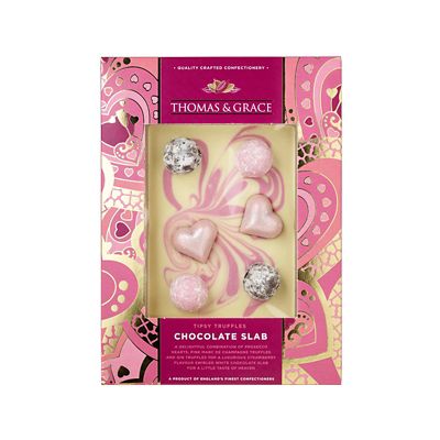 Thomas & Grace Tipsy Truffles Luxury White Chocolate Boozy Slab 175g image(1)