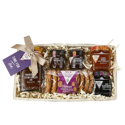 Cottage Delight Wicker Teatime Treats Christmas Hamper image(1)
