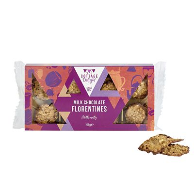 Cottage Delight Milk Chocolate Hazelnut Florentines 105g