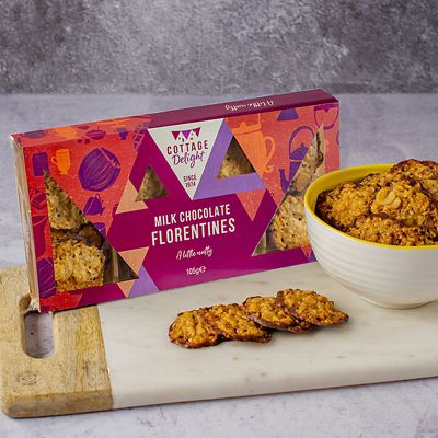 Cottage Delight Milk Chocolate Hazelnut Florentines 105g - (Image 2)