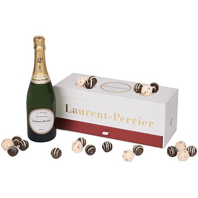 Laurent-Perrier La Cuvée Champagne and Chocolate Truffles Gift Box