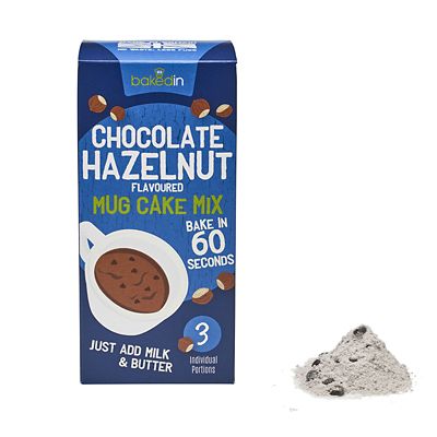 Baked In Chocolate Hazelnut Mug Cake Mix 3 x 55g image(1)