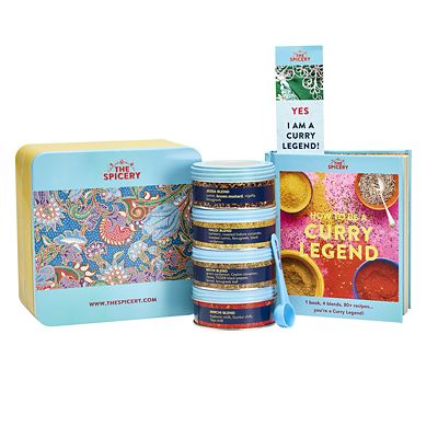 The Spicery How To Be A Curry Legend Cookbook and Spices Gift Tin image(1)