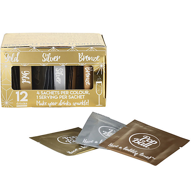12 Popaball Flavourless Drink Shimmer Sachets Gift Set image(1)