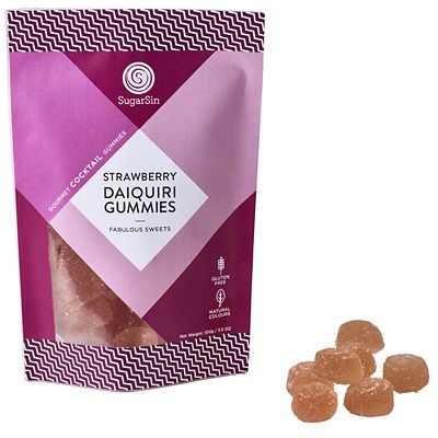 SugarSin Strawberry Daiquiri Cocktail Gummies Pouch 100g Lakeland
