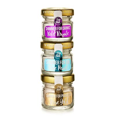 Popaball Shimmer Trio Set – Rose Gold – Blue Pearl – Violet Royale 