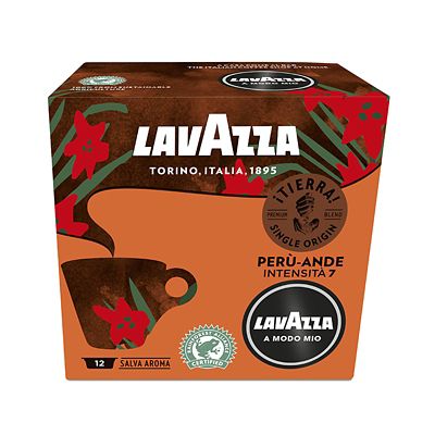 Lavazza A Modo Mio Tierra Peru Coffee Capsules Pack of 12 Lakeland
