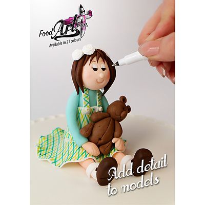 Rainbow Dust Double-Ended Edible Food Art Pen - Black image(3)