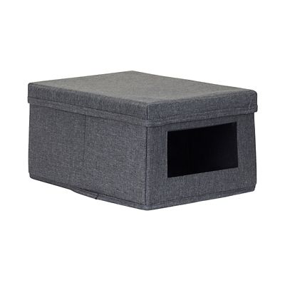 Foldable Grey Shoe Storage Box with Viewing Window image(5)