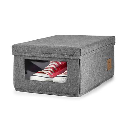 Foldable Grey Shoe Storage Box with Viewing Window image(8)