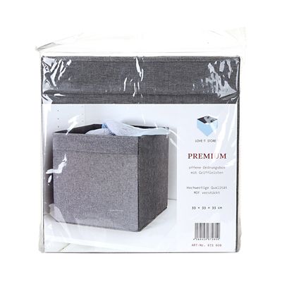 Square Foldable Storage Tote Grey image(4)