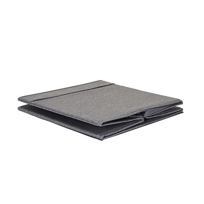 Square Foldable Storage Tote Grey image(6)