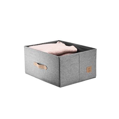 Foldable Grey Storage Box with Lid – Medium image(5)