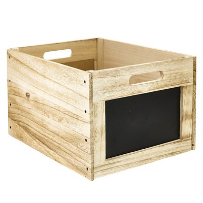 Wooden box with chalkboard new arrivals