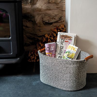 Lakeland Oval Rope Tote Black and White image(3)