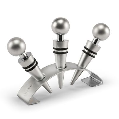 CellarDine Stainless Steel Wine Stopper Set 4 Pieces Lakeland