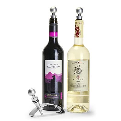 CellarDine Stainless Steel Wine Stopper Set – 4 Pieces image(2)