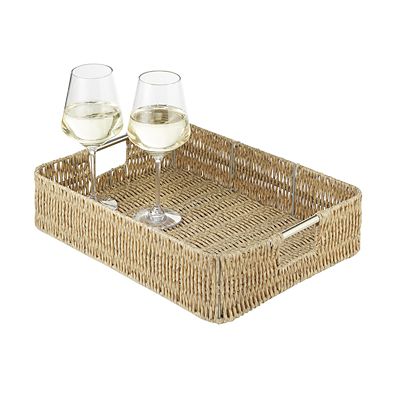 Rustic Woven Serving Tray Lakeland