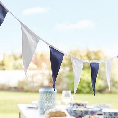Navy Blue and White Cotton Bunting 5m image(2)