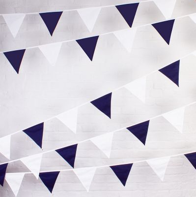 Navy Blue and White Cotton Bunting 5m image(5)
