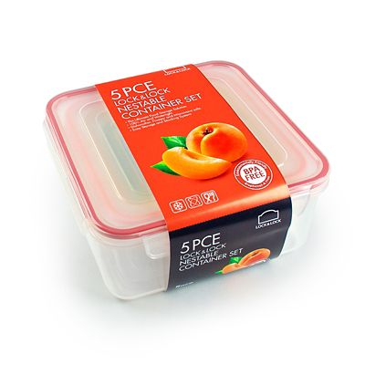 LocknLock 5-Piece Nestable Container Set - Square image(5)