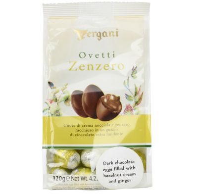 Vergani Dark Chocolate Eggs with Hazelnut and Ginger Cream 120g image(2)