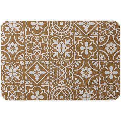 4 Ladelle Morocco Tile Rectangular Table Mats White Lakeland