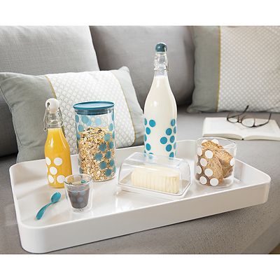 Zak Designs Large Gallery Serving Tray – White  image(3)