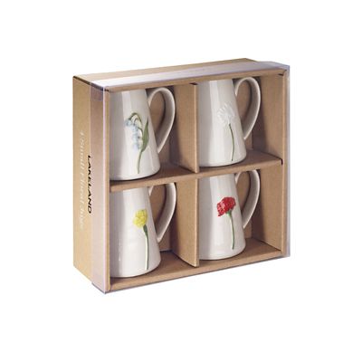 Lakeland Small Floral Ceramic Milk Jugs – Set of 4 - (Image 4)