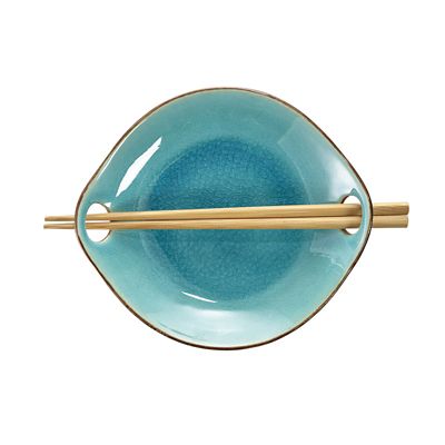 Lakeland Small Turquoise Plate with Chopstick Holes  image(6)