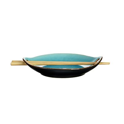 Lakeland Small Turquoise Plate with Chopstick Holes  image(7)