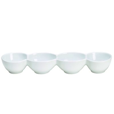 Lakeland White Porcelain 4-Cavity Serving Dish - (Image 1)