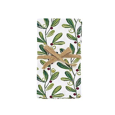 Walton & Co. Printed Mistletoe Napkins 45 x 45cm – Pack of 4 image(1)