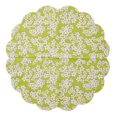 12 Round Scalloped Floral Napkins image(3)