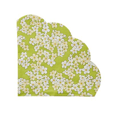 12 Round Scalloped Floral Napkins image(4)