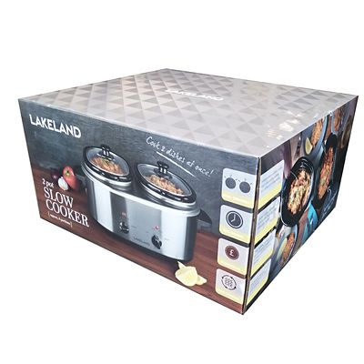 Lakeland 2-Pot Slow Cooker – 2 x 2L - (Image 3)