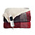 Dreamland Velvety Electric Heated Throw Grey and Red Check – 135 x 180cm