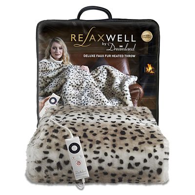 Dreamland Leopard Print Faux Fur Heated Throw – 120 x 160cm image(6)