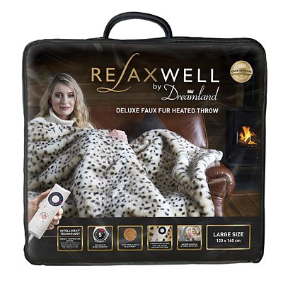 Dreamland Leopard Print Faux Fur Heated Throw – 120 x 160cm image(7)