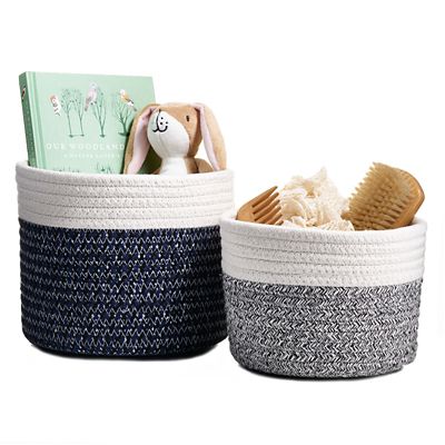 Lakeland Two Tone Rope Baskets Pack Of 2 Lakeland