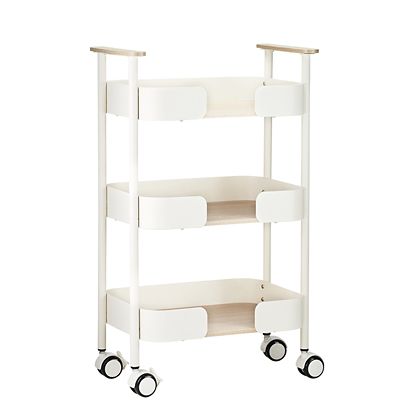 3-Tier Kitchen Trolley Cream image(4)